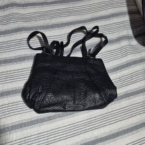 Vince Camuto Black Textured Shoulder Bag